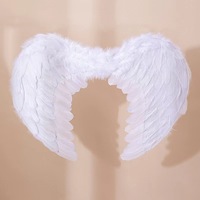 Ailes d'ange personnalisables avec de la pure plume Halo Dye-à motifs pour le défilé Costume Party Performance Holy Look