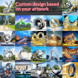 Sculptures sur mesure en acier inoxydable de grande taille, ornements lumineux pour écoles, centres commerciaux, hôtels, installations aquatiques, fabriquées dans le Guangdong - Product Image 1