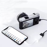 A Cámara USB hembra OTG Cable adaptador para Apple iPhone 12 13 14 Pro Max iPad 9
