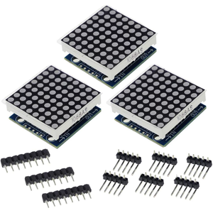 MAX7219 8x8 LED Dot Matrix Display Module 5V, MCU Control <b>DIY</b> <b>Kit</b>, For Arduino, Raspberry Pi & Microcontroller - Product Image 1