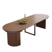Table à manger télescopique réglable en bois massif de qualité supérieure, mobilier de maison, 1m à 3m, pour gîte, hôtel, appartement, multifonctionnelle