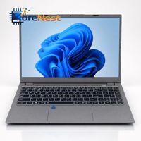 Portátil CoreNest de 15.6 Pulgadas, AMD R5 5500U, Pantalla Radeon 1080P FHD, Portátil Delgado, Teclado Retroiluminado con Huella Dactilar, Portátil Empresarial