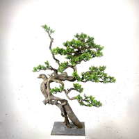 Branche de pin de cyprès d'intérieur extérieur Grande plante en pot Grand décor Arbre artificiel de cèdre de cyprès Arbre artificiel de bonsaï
