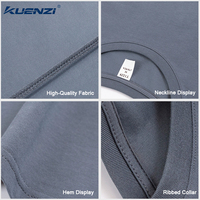 Camiseta de Mujer Kuenzi Casual Sin Plancha, 180GSM, Antibacteriana, Transpirable, Tejida, 30% Sorona, 70% Algodón, Cuello Redondo, Tres Agujas, Lisa