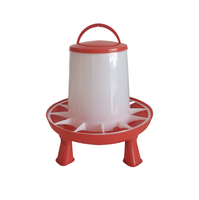 BERYS nouvelle mangeoire à poulet automatique en PP 12kg rouge et blanc avec pied poignée en acier 1 an de garantie