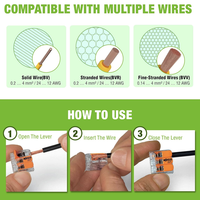 Wagos 221-240/2411 Europe Bornes de tige de commande de connecteur de fil droit pour les borniers d'installation électrique
