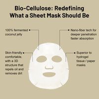 Masque facial en bio-cellulose hydratant et liftant instantané à l'arbre à thé pour peaux sèches, soin des pores et des points noirs, contrôle du sébum