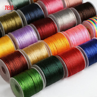 Cordon LONGJIE Ligne 6 pour Nœuds Chinois, Matériel de Tressage Fait Main DIY, Corde en Nylon Soie Coréenne Teinte 24 Couleurs, Vente en Gros Fabricant