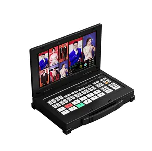 Apparecchiature di modifica della produzione video professionale multi telecamere hd 13.3 pollici 6 canali live streaming audio video switcher h dmi