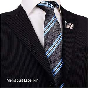 Pin de solapa de bandera americana, 2 uds., Pin de bandera de EE. UU. de metal dorado y plateado, pines de bandera de EE. UU. para hombres y mujeres veteranos - Product Image 5