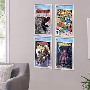 Estante de Exhibición de Cómics, Soporte de Pared, Transparente, Flotante, Tornillos de Expansión, Incluye Soporte de Exhibición, 16 Unidades - Product Image 6