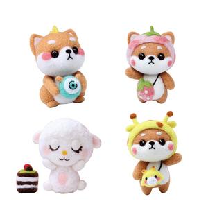 Fournitures de feutrage de laine, artisanat d'art DIY, poupée en <span class=keywords><strong>peluche</strong></span> de chat de dessin animé, chien Shiba Inu en <span class=keywords><strong>peluche</strong></span>, animaux en <span class=keywords><strong>peluche</strong></span>, kit de feutrage <span class=keywords><strong>à</strong></span> l'aiguille DIY - Product Image 5