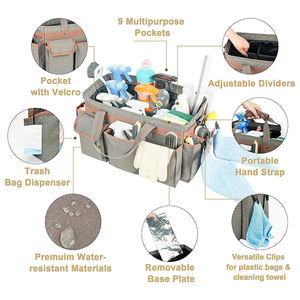 Bolsa de Limpieza Impermeable para el Hogar con Múltiples Bolsillos, Organizador de Almacenamiento Plegable con Correa para el Hombro para Transportar Artículos de Limpieza - Product Image 2