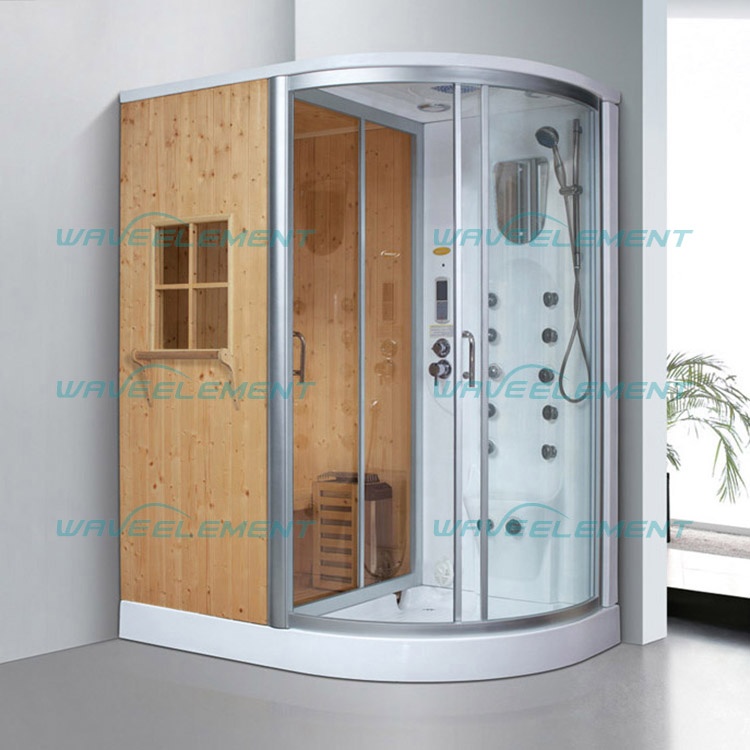 Hot sale sauna and steam combined room/ dry and wet sauna steam room/ sauna rooms 1 person with far infrared heating