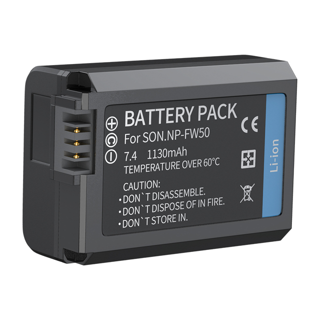 Rechargeable Replacement Li-ion Battery for DSLR Camera NP-FW50 (7.4V/1130mAh) CE FCC Certified for A6300 A6000