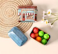 Boîte de rangement créative en forme de petite maison, boîtes en fer en forme de maison, boîte d'emballage en fer, boîte d'emballage pour bonbons et en-cas
