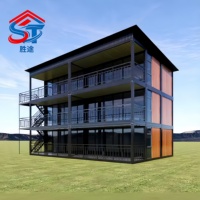 Maison conteneur préfabriquée pliable de 20 pieds, trois modules, bungalow, maison familiale verte, isolée en acier, deux chambres, personnalisable OEM ODM