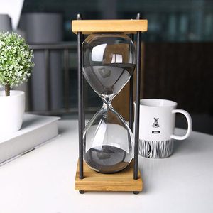 Tùy chỉnh sang trọng cổ điển 30 60 120 phút gỗ khung kính đồng hồ cát trang trí nội thất cát hẹn giờ đồng hồ cát cho kinh doanh Quà Tặng - Product Image 3
