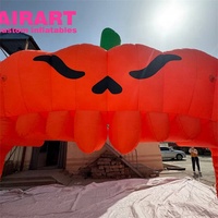 Décorations d'Halloween en plein air, arche géante gonflable personnalisée en forme de citrouille, grande arche gonflable en forme de citrouille pour la publicité