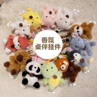 En gros Porte-clés et pendentifs de sac en peluche, animaux de dessin animé (chat, ours, canard, lapin), OEM ODM