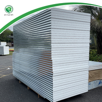 Panel Sándwich EPS de Alta Densidad, Panel Sándwich Aislado Cuadrado Moderno para Pared Exterior y Techo para Uso en Exteriores