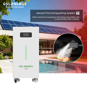 Batería de Iones de Litio GSL ENERGY 51.2V 314Ah 16kWh, con Protección IP65, CAN, Híbrida, Control por Pantalla Táctil, con Ruedas - Product Image 1