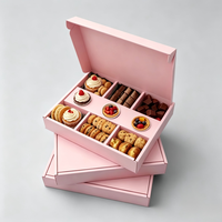 Boîte à pâtisserie écologique et recyclable avec insert, pour biscuits, cupcakes, emballage cadeau