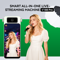 VisionMore Appareil de diffusion tout-en-un Android avec caméra de streaming en direct de 6,3 pouces et téléprompteur intégré