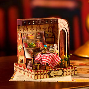 Maisonnette en bois DIY style rétro <span class=keywords><strong>Youman</strong></span> Sweet Food, modèle à assembler fait main, cadeau d'anniversaire, pour les 14 ans et plus au Royaume-Uni - Product Image 3