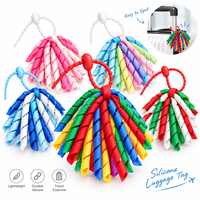Étiquette de bagage en silicone colorée, identificateur de sac de voyage, étiquette de poignée de valise flexible, marqueur de sac léger pour le voyage