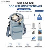 Porte-sacs à déjections canines et félines portable et étanche, porte-bouteille d'eau isotherme intégré, sac à dos pour la marche et la randonnée en extérieur