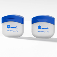 Pot en plastique PP pour crème avec couvercle à clapet, 50g, 100g, 250g, 400g, pour usage cosmétique, vaseline, marque privée