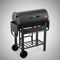 Chariot Portable pliable pour l'extérieur, grille SS304, Double zones de cuisson, barbecue au charbon avec rôtissoire en option
