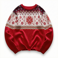 Pull de Noël moche personnalisable à manches longues pour homme, tricoté, design jacquard Argyle, respirant, unisexe, collection hiver