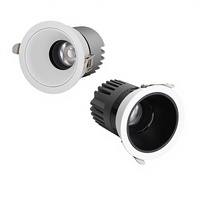 Spot LED encastrable intelligent à spectre complet en aluminium, 98 CRI, anti-éblouissement, faible lumière bleue, trois couleurs, dimmable