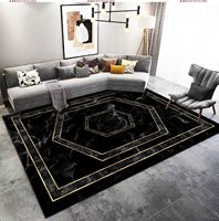 Wohnzimmerteppich Rutschfester Schlafzimmerteppich Kristallvelours Teppiche Weicher Bettvorleger 3D-Muster Bedruckter Teppich