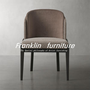 Fransız <span class=keywords><strong>Vintage</strong></span> masif meşe ahşap yemek sandalyesi ile işık lüks antik tasarım orta arkalığı ev ofis otel villa kullanımı için - Product Image 4