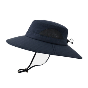 Chapeau de pêche Boonie à large bord pour hommes Chapeau seau personnalisé avec ficelle et logo brodé en gros - Product Image 6