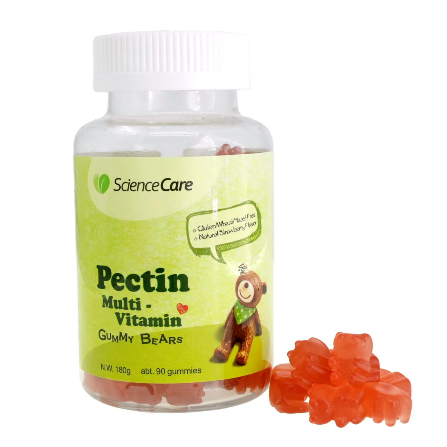 Yichao suplemen kesehatan Label pribadi permen Gummy beruang Pectin multi vitamin Gummy anak Multi