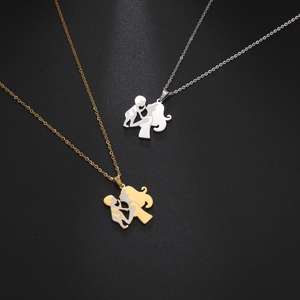 Collana mamma e figlia in acciaio inossidabile con ciondolo collana mamma in oro 18 carati per il regalo di compleanno di natale del ringraziamento - Product Image 3