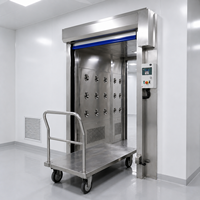 Ruang Air Shower untuk Material Industri dengan Modul Pembersih Udara HEPA dan Peralatan Pintu PVC Cepat yang Diaktifkan Sensor