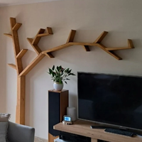 Étagère rustique faite à la main en bois de pin naturel bibliothèque décorative de bibliothèque de pépinière d'enfants
