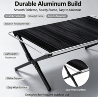 Table pliante portable en alliage d'aluminium pour le camping en plein air, les pique-niques, les barbecues et la pêche