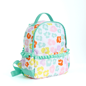 <span class=keywords><strong>Mochila</strong></span> Escolar Ligera e Informal con Volantes, <span class=keywords><strong>Mochila</strong></span> de Nailon con Estampado de Leopardo Colorido para Niñas - Product Image 3