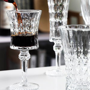 Gran oferta clásica europea al por mayor, <span class=keywords><strong>copa</strong></span> de vino de <span class=keywords><strong>cristal</strong></span> <span class=keywords><strong>gigante</strong></span> en relieve, <span class=keywords><strong>copa</strong></span> de vino tinto, Club, boda, cristalería decorativa de bola alta - Product Image 3