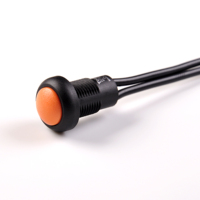 Toowei IP67 étanche 12mm 3A 12V Orange rond Miniature sans lampe en plastique bouton autobloquant bouton poussoir pour artisanat