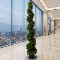 Arbres artificiels de 180 cm pour l'extérieur, arbre artificiel en spirale en pot, plante verte pour la décoration de la maison, de l'hôtel et des mariages