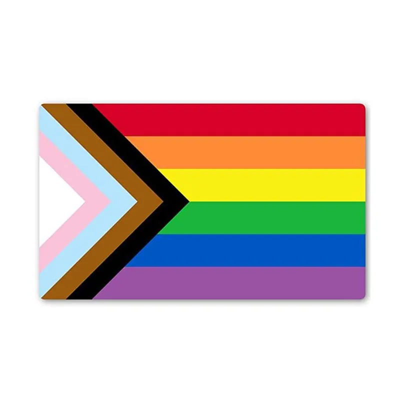 تسليم سريع PVC التقدم مثلي الجنس فخر المثليين الكبرياء قوس قزح العلم صائق سيارة ملصقا ملصقات للسيارة متعددة الأشكال