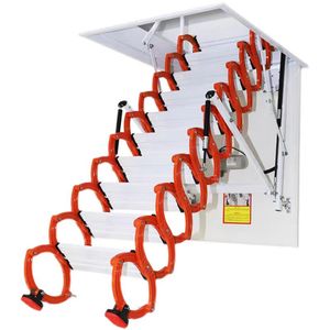 <span class=keywords><strong>Escalera</strong></span> telescópica eléctrica para ático, de acceso interior conveniente, plegable automática, de acero, con capacidad de 300 kg - Product Image 1