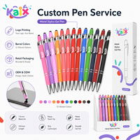 KAIX Cadeau d'entreprise de haute qualité, stylo à bille personnalisé en métal, stylo à bille de luxe pour hommes, logo personnalisé, sublimation, stylo à bille en gel